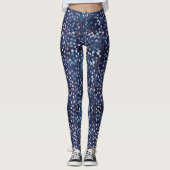 Wasserfarbensnowdrops Navy/Copper ID726 Leggings (Vorderseite)