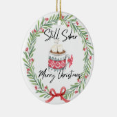 Wasserfarbensober Keramik Ornament (Rechts)