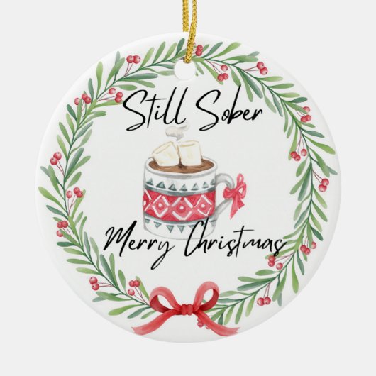 Wasserfarbensober Keramik Ornament (Vorne)