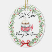 Wasserfarbensober Keramik Ornament (Links)