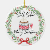 Wasserfarbensober Keramik Ornament (Hinten)