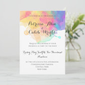 Wasserfarbenspass Hochzeit Einladung (Stehend Vorderseite)