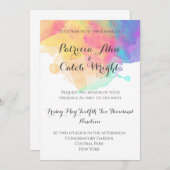 Wasserfarbenspass Hochzeit Einladung (Vorne/Hinten)