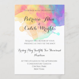 Wasserfarbenspass Hochzeit Einladung