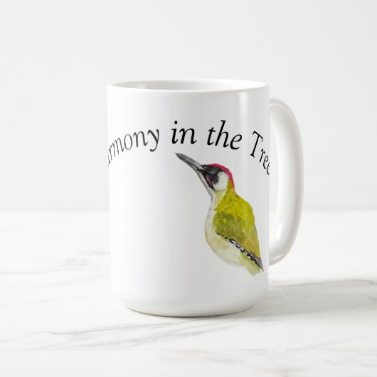 Wasserfarbenspecht Kaffeetasse (VorderseiteRechts)