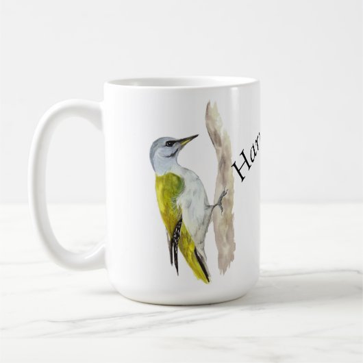 Wasserfarbenspecht Kaffeetasse (Links)