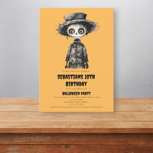 Wasserfarbenspecker, spooktacularer Geburtstag Einladung