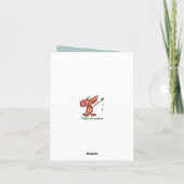 Wasserfarbensperrvogel Vielen Dank Karte (Rückseite)