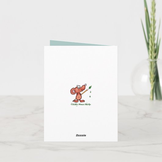 Wasserfarbensperrvogel Vielen Dank Karte (Rückseite)