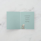 Wasserfarbensperrvogel Vielen Dank Karte (Innenseite)