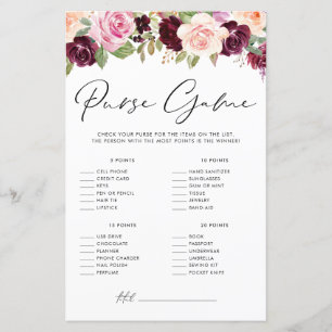 Wasserfarbenspiel Burgund und Peach Blume Pursuit