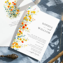 Wasserfarbenspiel Wildblume Bohemische Hochzeit