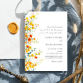 Wasserfarbenspiel Wildblume Bohemische Hochzeit Einladung