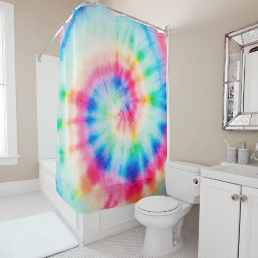 Wasserfarbenspirale. Bio Kunstschmuckkunst Spi Duschvorhang (Beispiel)