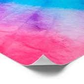 Wasserfarbenspirale. Bio Kunstschmuckkunst Spi Poster (Ecke)