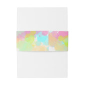 Wasserfarbensplitter, farbenfroh Abstrakt Einladungsbanderole (Rückseitenbeispiel)