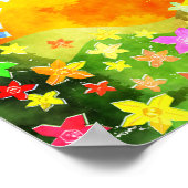 Wasserfarbenspringtime Poster (Ecke)