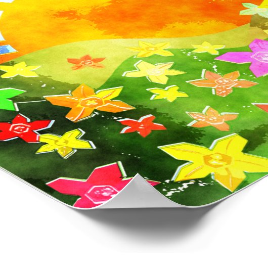 Wasserfarbenspringtime Poster (Ecke)