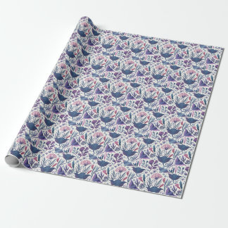 Wasserfarbenstacheln und Algen Geschenkpapier