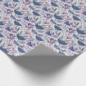 Wasserfarbenstacheln und Algen Geschenkpapier (Ecke)