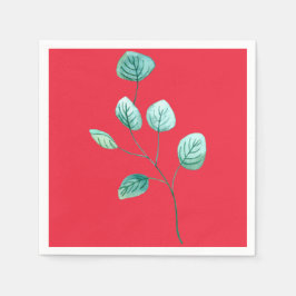 Wasserfarbenstamm von Blätter Serviette