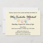 Wasserfarbenstars Niedliche Kinderdusche Einladung (Vorderseite)