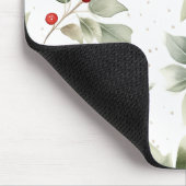 Wasserfarbenstil von Holly und Berries Mousepad (Ecke)
