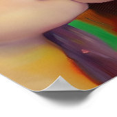 Wasserfarbenstolz Zwei Frauen teilen Kuss Poster (Ecke)