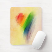 Wasserfarbenstrahlherz Mousepad (Mit Mouse)