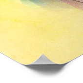 Wasserfarbenstrahlherz Poster (Ecke)