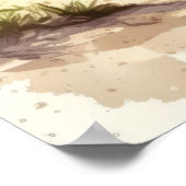 Wasserfarbenstrand Landschaft Poster (Ecke)