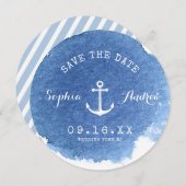 Wasserfarbenstrand Save the Date Hochzeit (Vorne/Hinten)