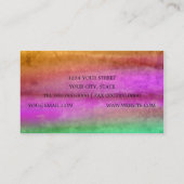 Wasserfarbenstrecken Visitenkarte (Rückseite)