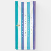 Wasserfarbenstreifen-Banner für nautisches Brautpa Banner (Vertikal)