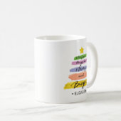 Wasserfarbenstriche, Abstrakter Weihnachtsbaum, St Kaffeetasse (VorderseiteRechts)