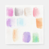 Wasserfarbenstriche Handgemalte Gemusterte Napkins Serviette (Vorderseite)