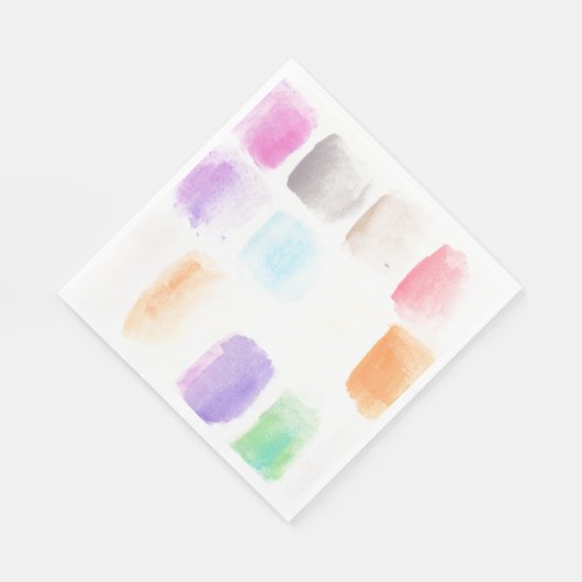Wasserfarbenstriche Handgemalte Gemusterte Napkins Serviette (Ecke)