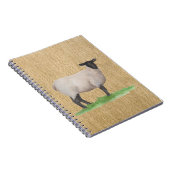 Wasserfarbensuffolk Sheep Notizblock (Rechte Seite)