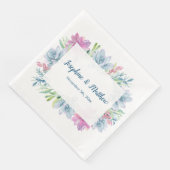 Wasserfarbensukkulente Hochzeiten von Napkins Serviette (Ecke)