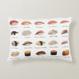 Wasserfarbensushi-Diagramm Dekokissen