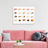 Wasserfarbensushi-Diagramm Leinwanddruck (Insitu (Wohnzimmer))