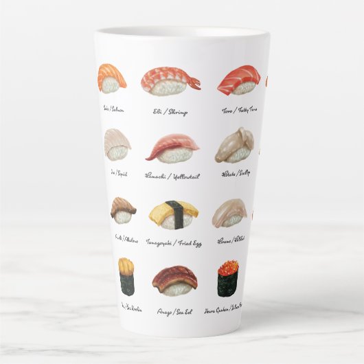 Wasserfarbensushi-Diagramm Milchtasse (Vorderseite)