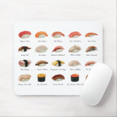 Wasserfarbensushi-Diagramm Mousepad (Mit Mouse)