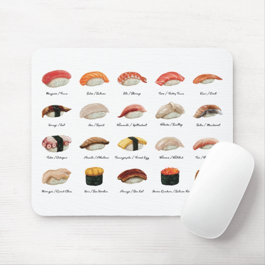 Wasserfarbensushi-Diagramm Mousepad (Mit Mouse)