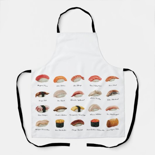 Wasserfarbensushi-Diagramm Schürze (Vorderseite)