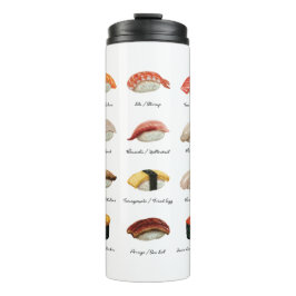 Wasserfarbensushi-Diagramm Thermosbecher