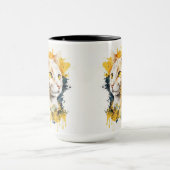 WASSERFARBENTABBYKATZE MIT SONNENBLUMEN TASSE (Zentrum)