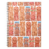 Wasserfarbentiki hawaii totem nahtloses Muster Notizblock (Vorderseite)