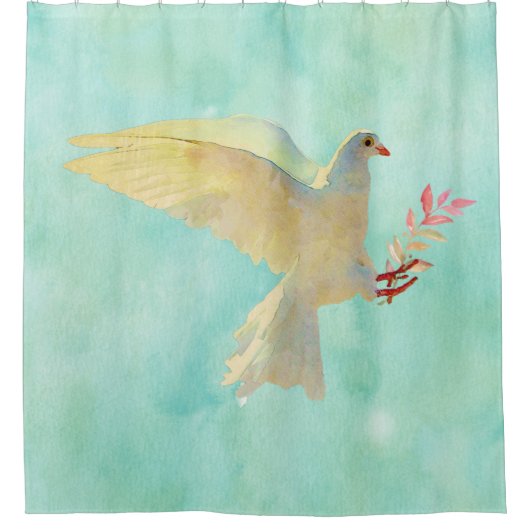 Wasserfarbentobe Duschvorhang (Vorderseite)