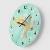 Wasserfarbentobe  große wanduhr (Winkel)